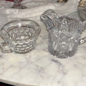 Elegant Clear Glass Cup and Pitcher Set